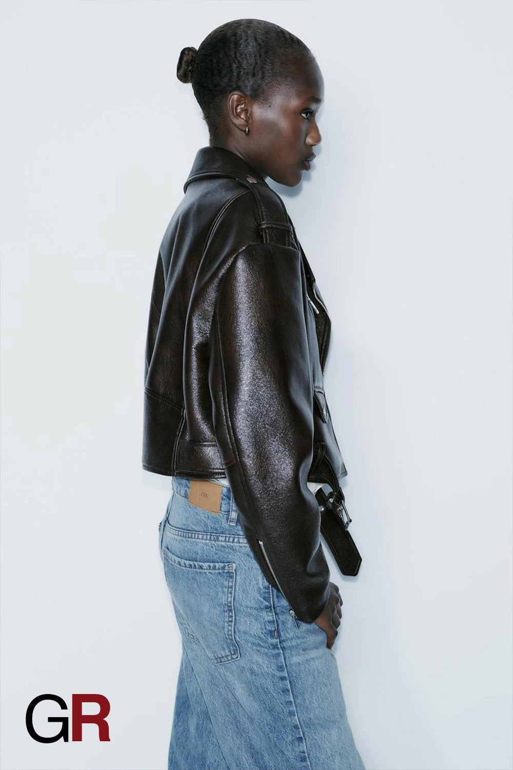 Luxe Lapel Faux Leather Jacket - GlamoROZ