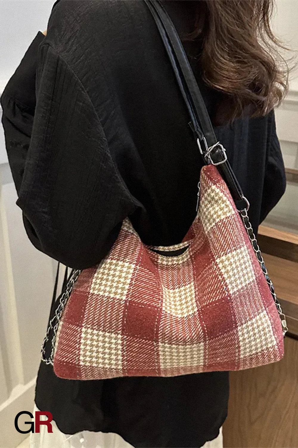 Plaid Large Capacity Commute Leisure Simple Backpack