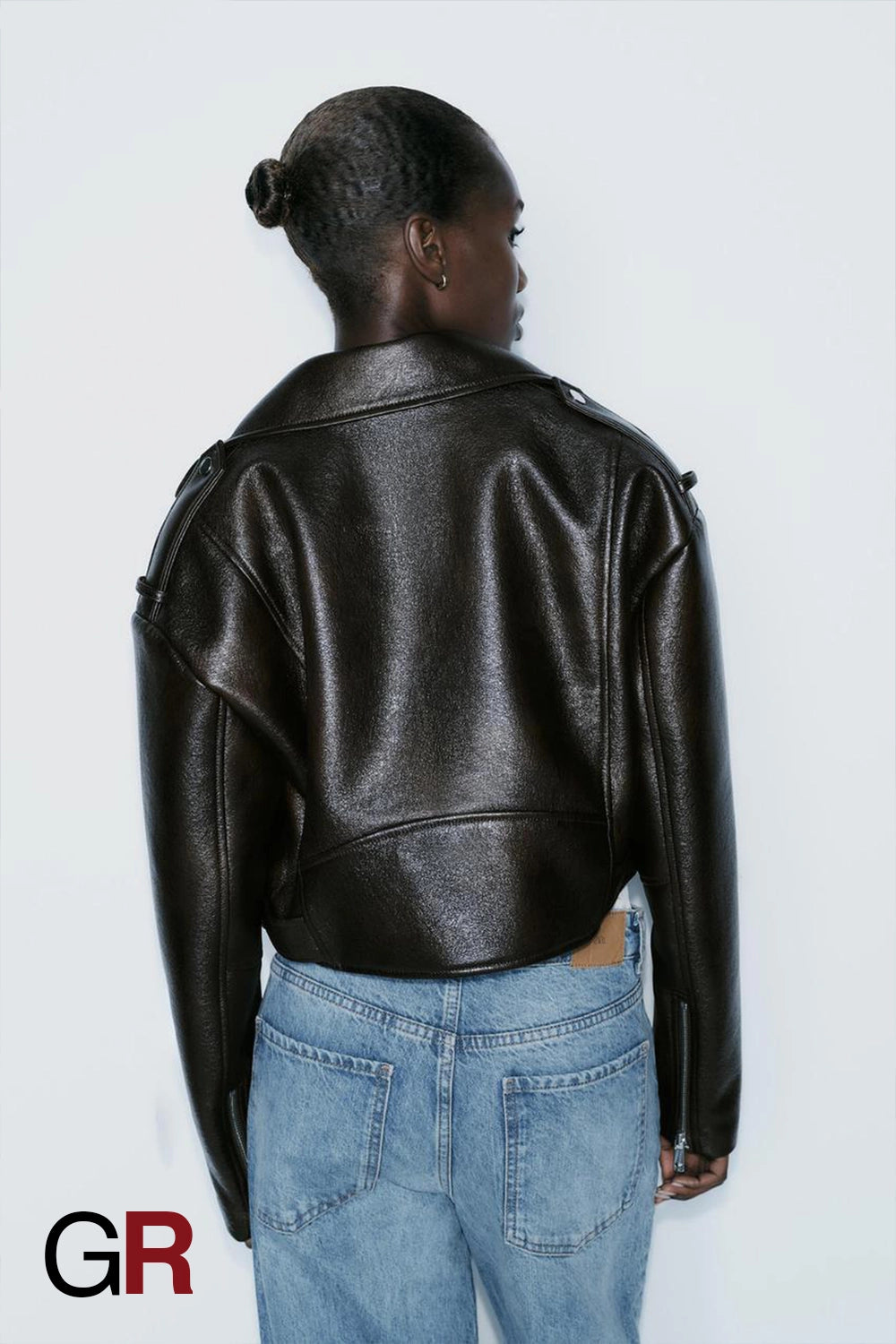 Luxe Lapel Faux Leather Jacket - GlamoROZ