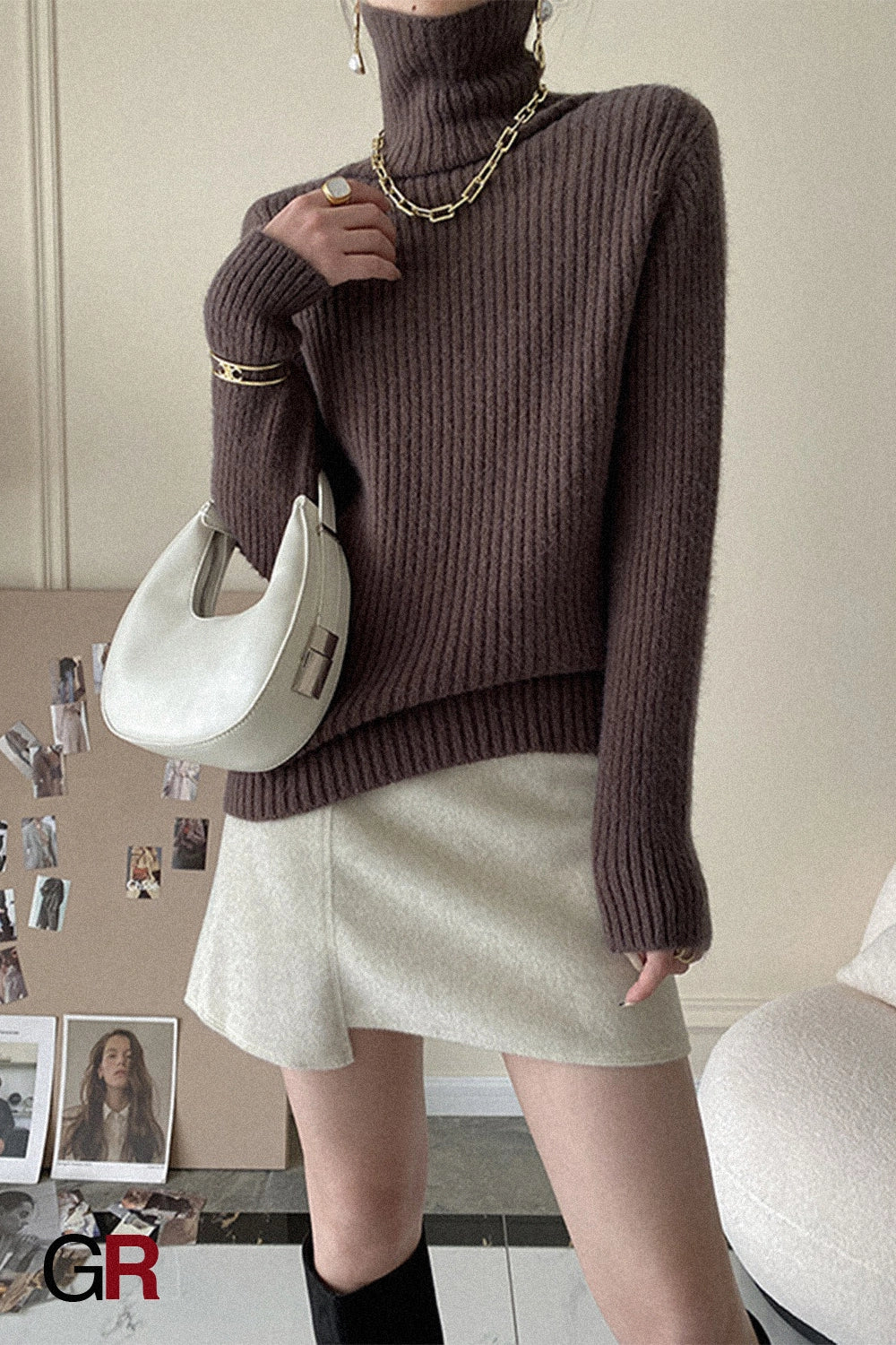 Small Man Buttock Wool Short Skirt Female