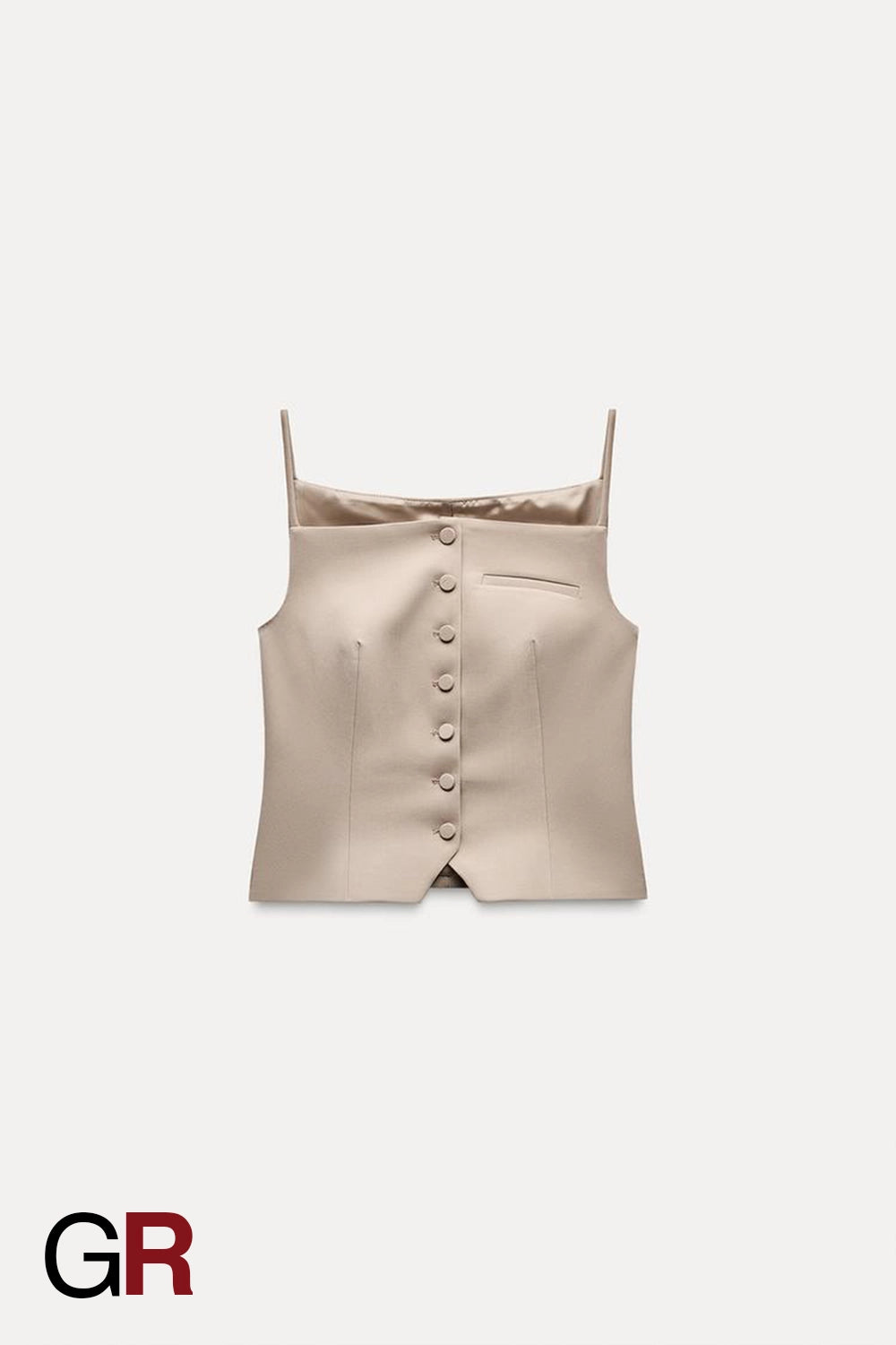 Chic French-Inspired Slim-Fit Breasted Sling Top - GlamoROZ