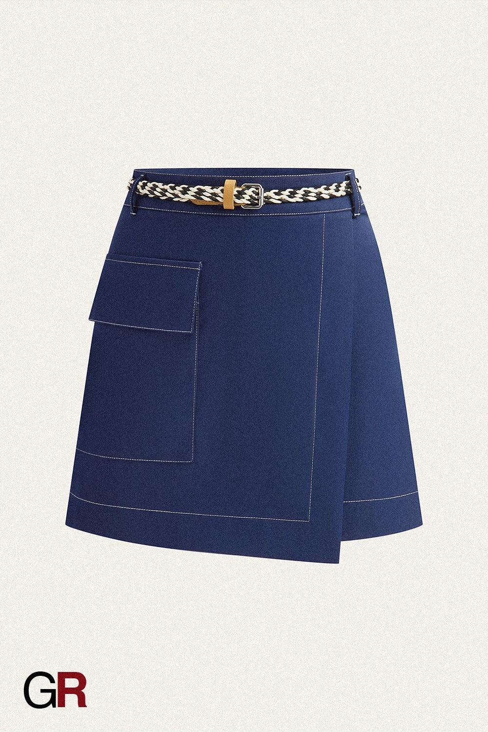 Women's Belt Double Breasted Culottes Short
