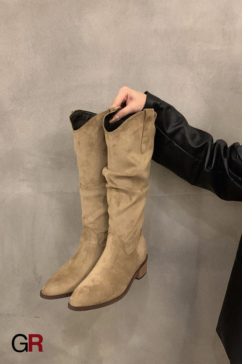 Pointed-toe Western Denim Boots Children
