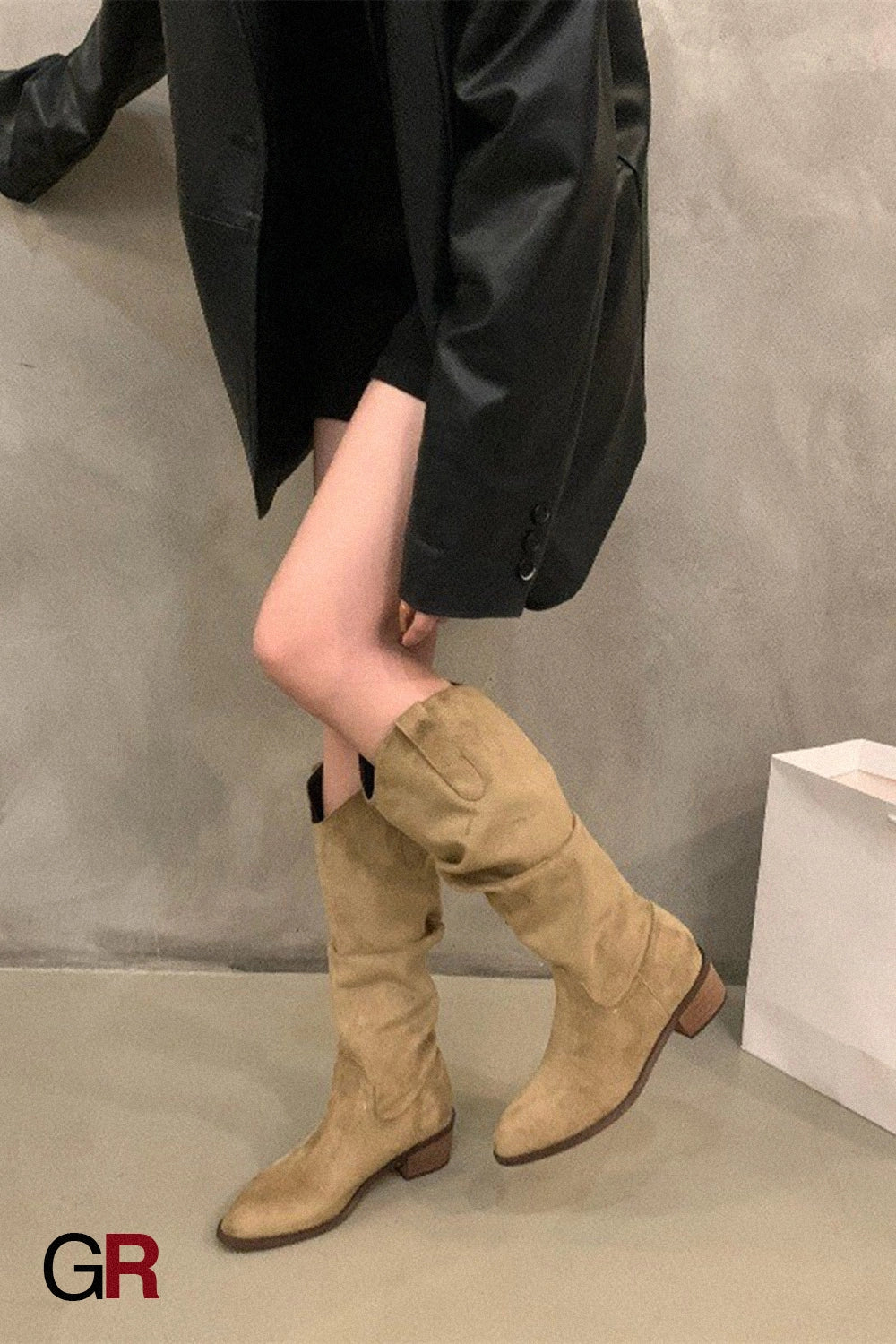 Pointed-toe Western Denim Boots Children