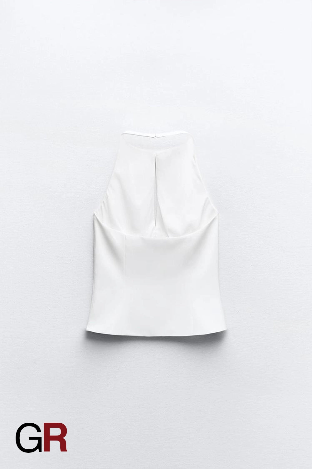 Bowknot Decoration Hanging Collar White Top - GlamoROZ
