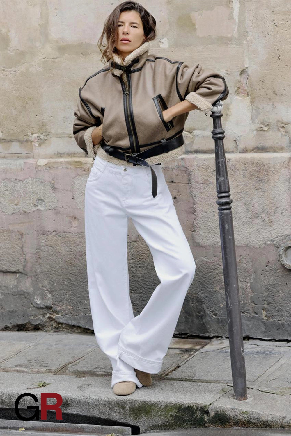 Luxe Lamb Wool Spliced Coat - GlamoROZ