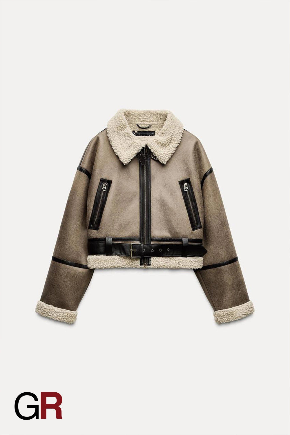 Luxe Lamb Wool Spliced Coat - GlamoROZ