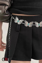 Metal Butterfly Shape Waist Simple Chain