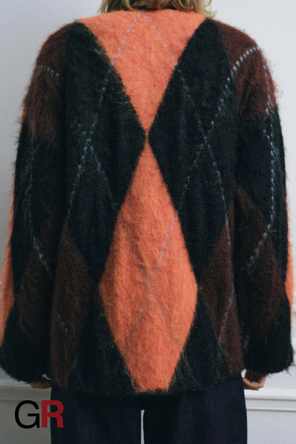 Regal Square Neck Jacquard Knit Cardigan - GlamoROZ