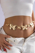 Metal Butterfly Shape Waist Simple Chain