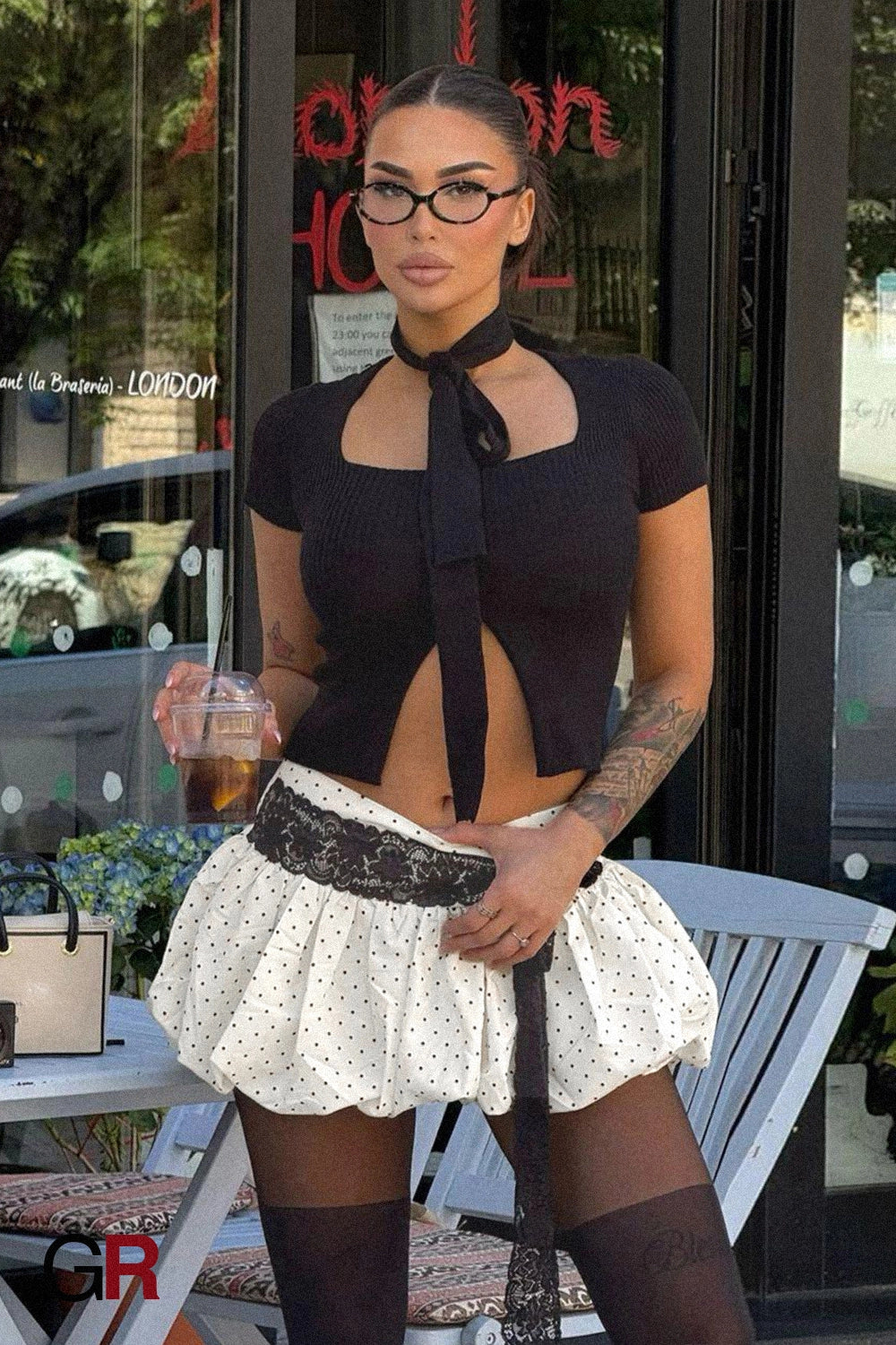Women's Clothing Polka Dot Lace Series Hot Girls All-match A- Line Skirt