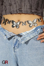 Metal Butterfly Shape Waist Simple Chain