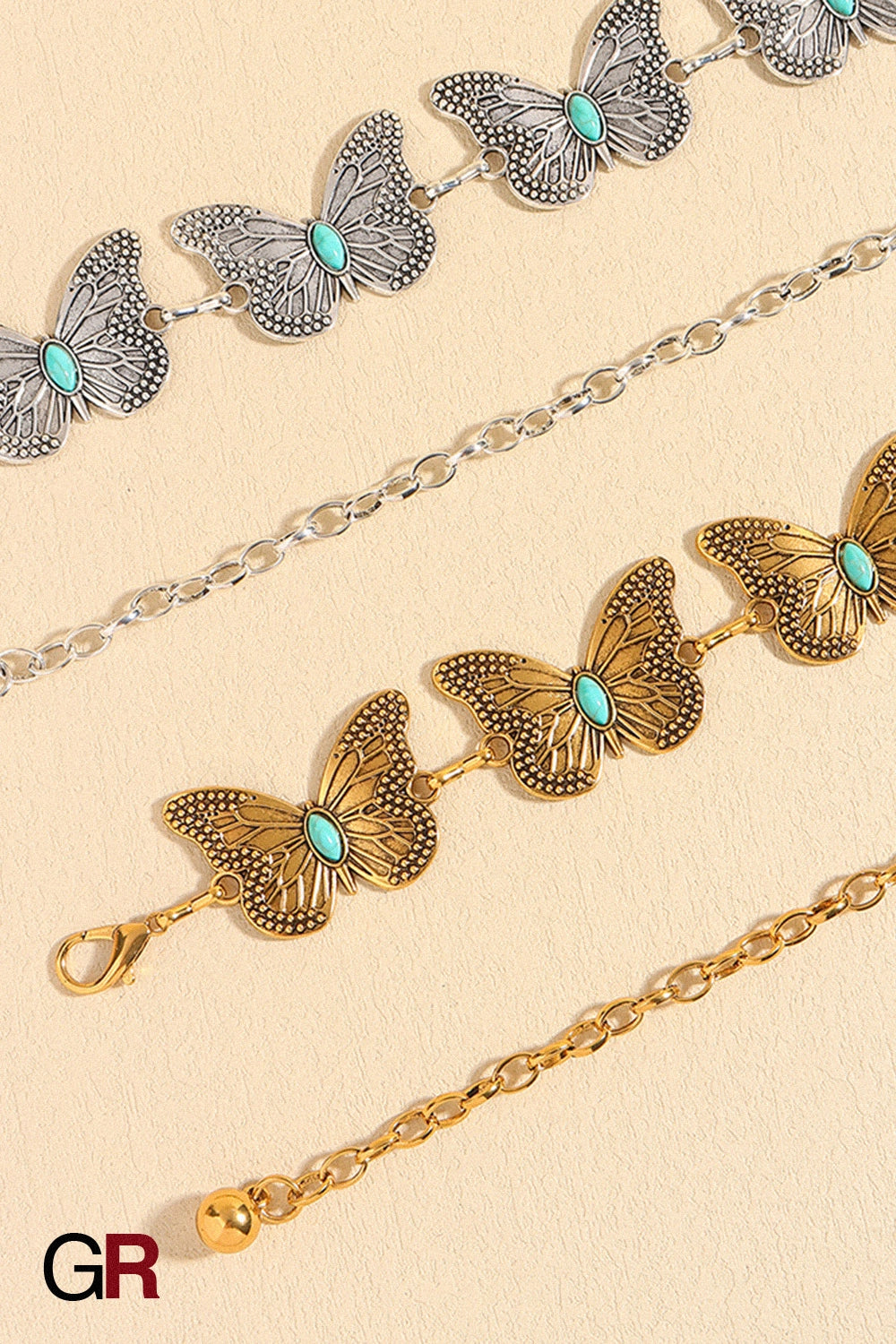 Metal Butterfly Shape Waist Simple Chain