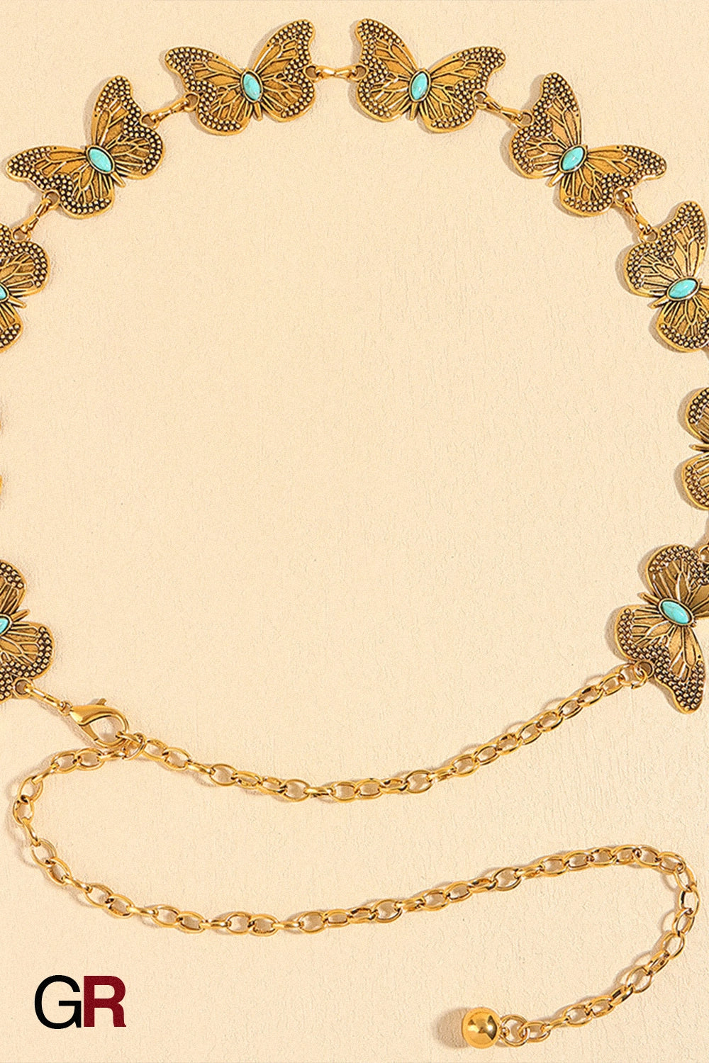 Metal Butterfly Shape Waist Simple Chain