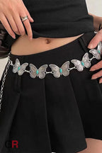 Metal Butterfly Shape Waist Simple Chain