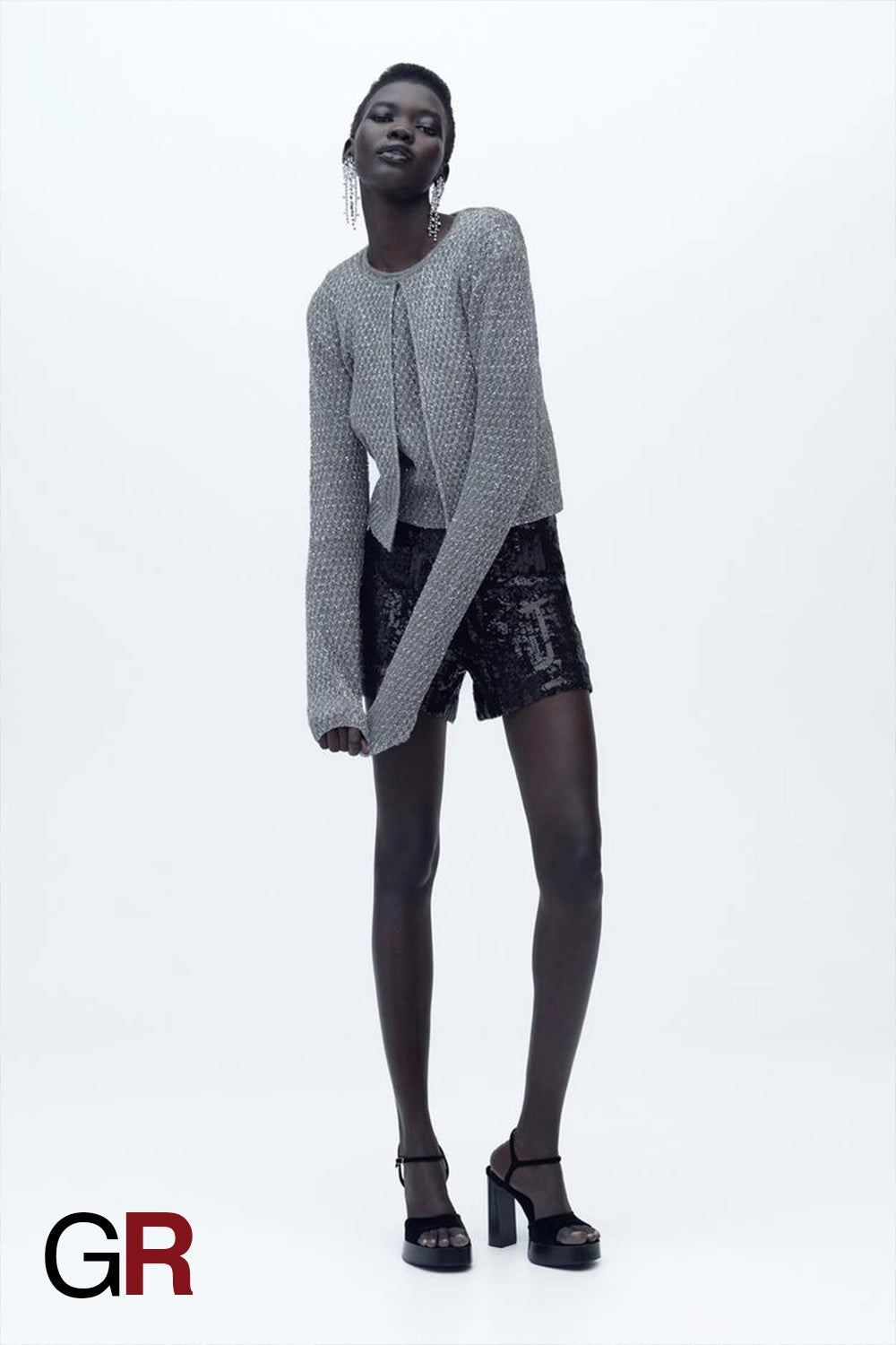 Fashionable Beads Decoration Knitted Sweater - GlamoROZ