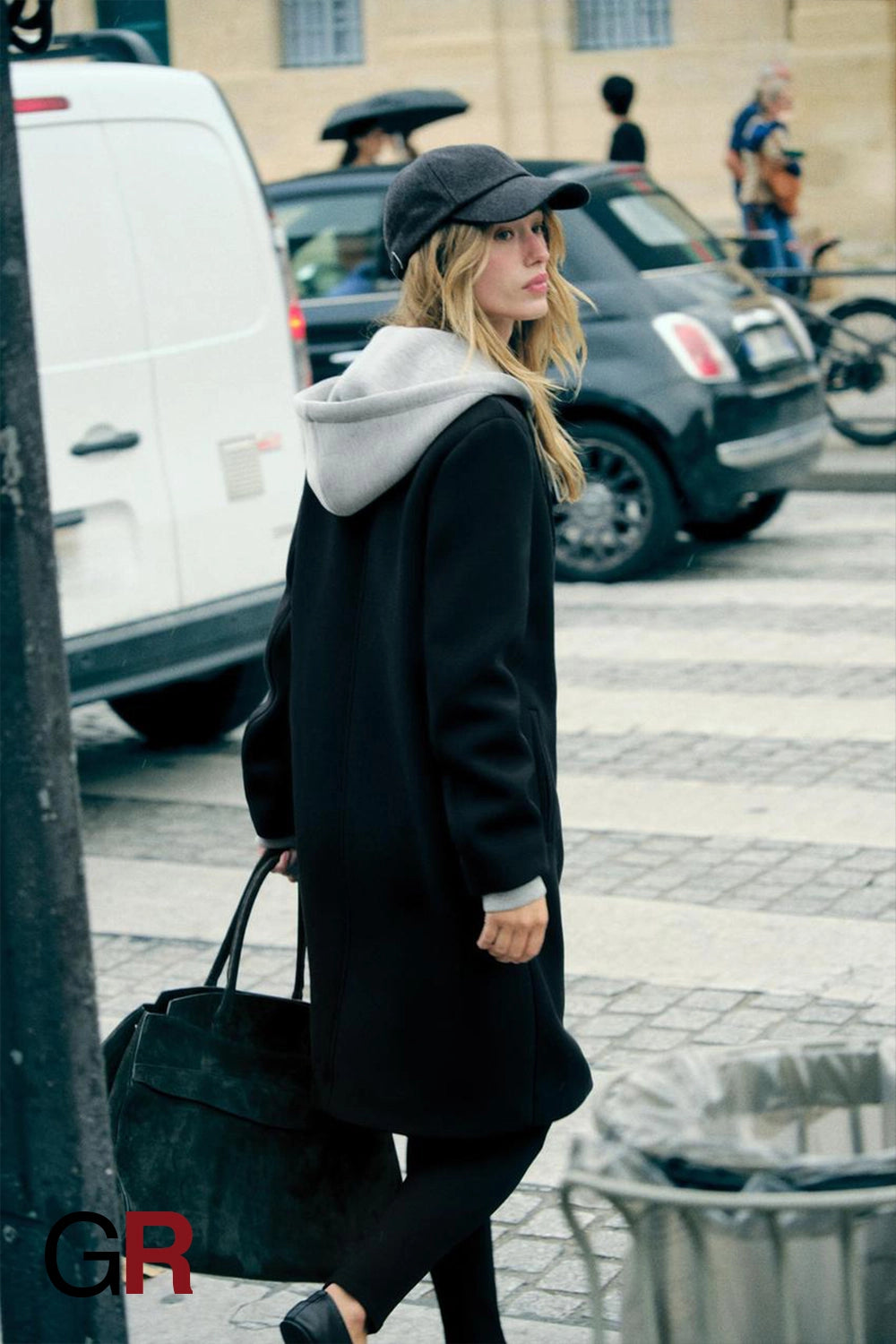 Contrast Trim Single-Breasted Coat - GlamoROZ