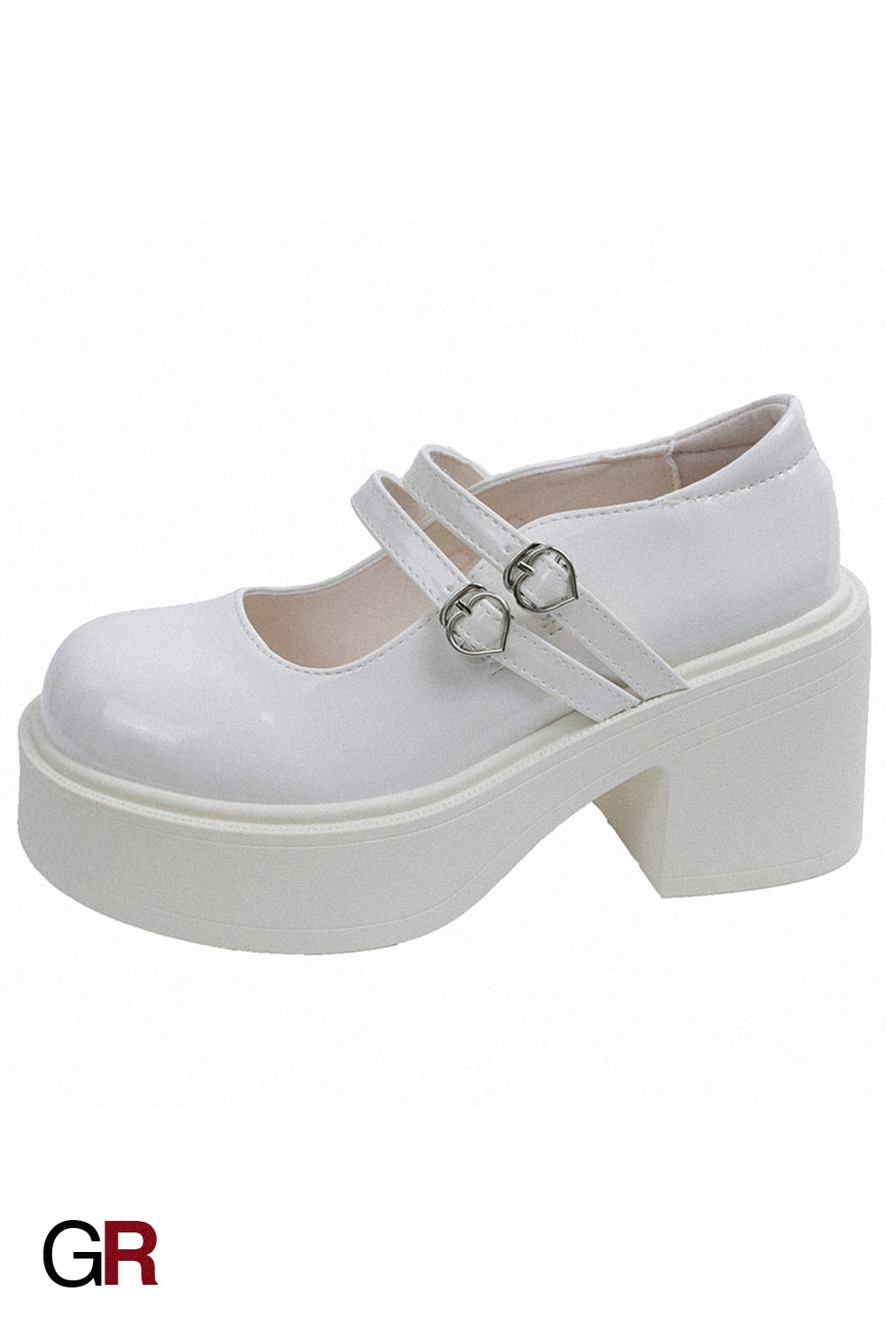 Thick Bottom Round Toe Leather Shoes Women's All-match