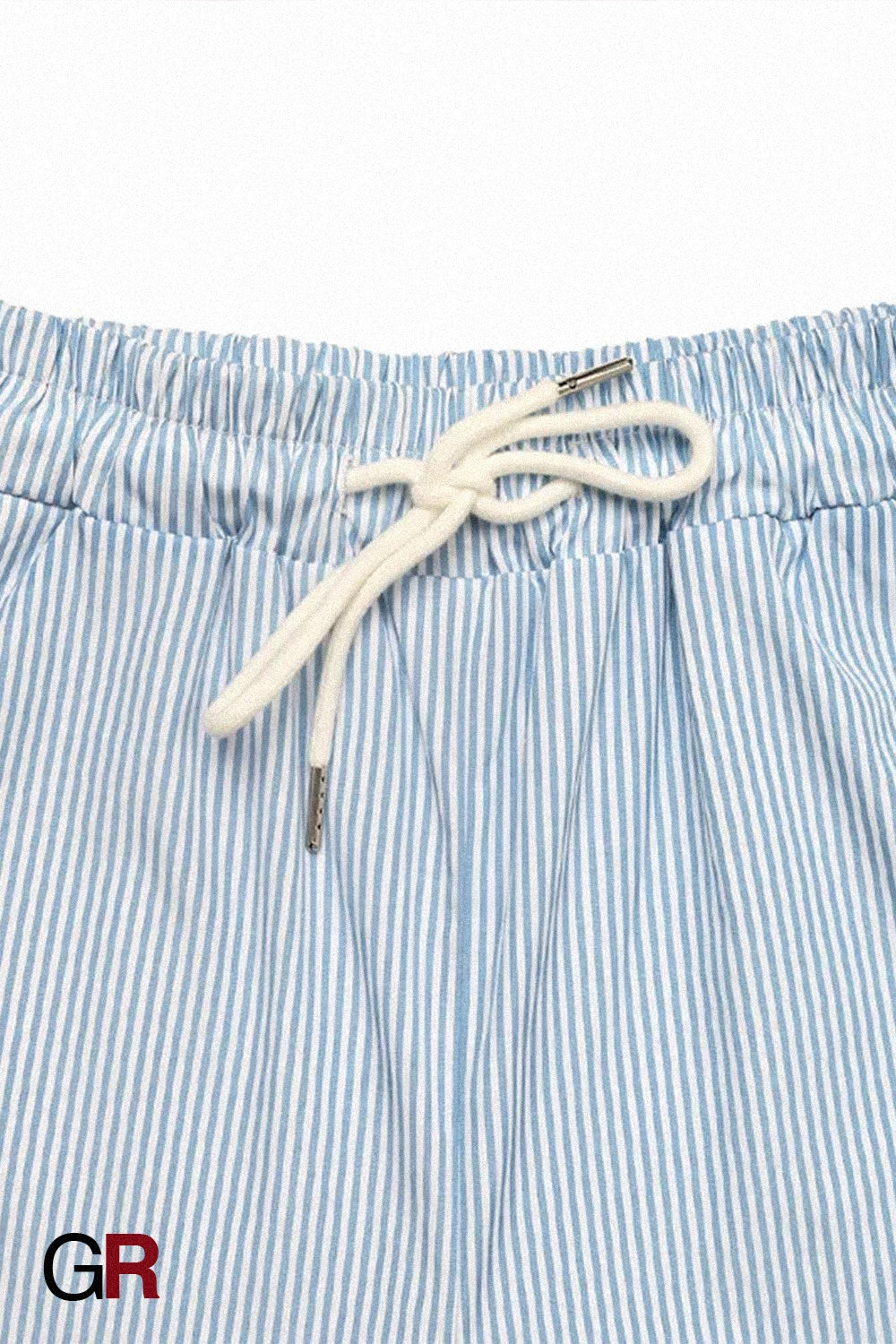 Women's Casual Elastic Striped Pocket Trousers