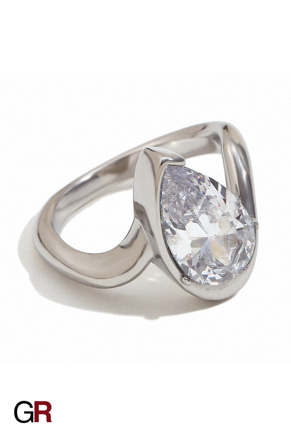 Auréole Teardrop Ring