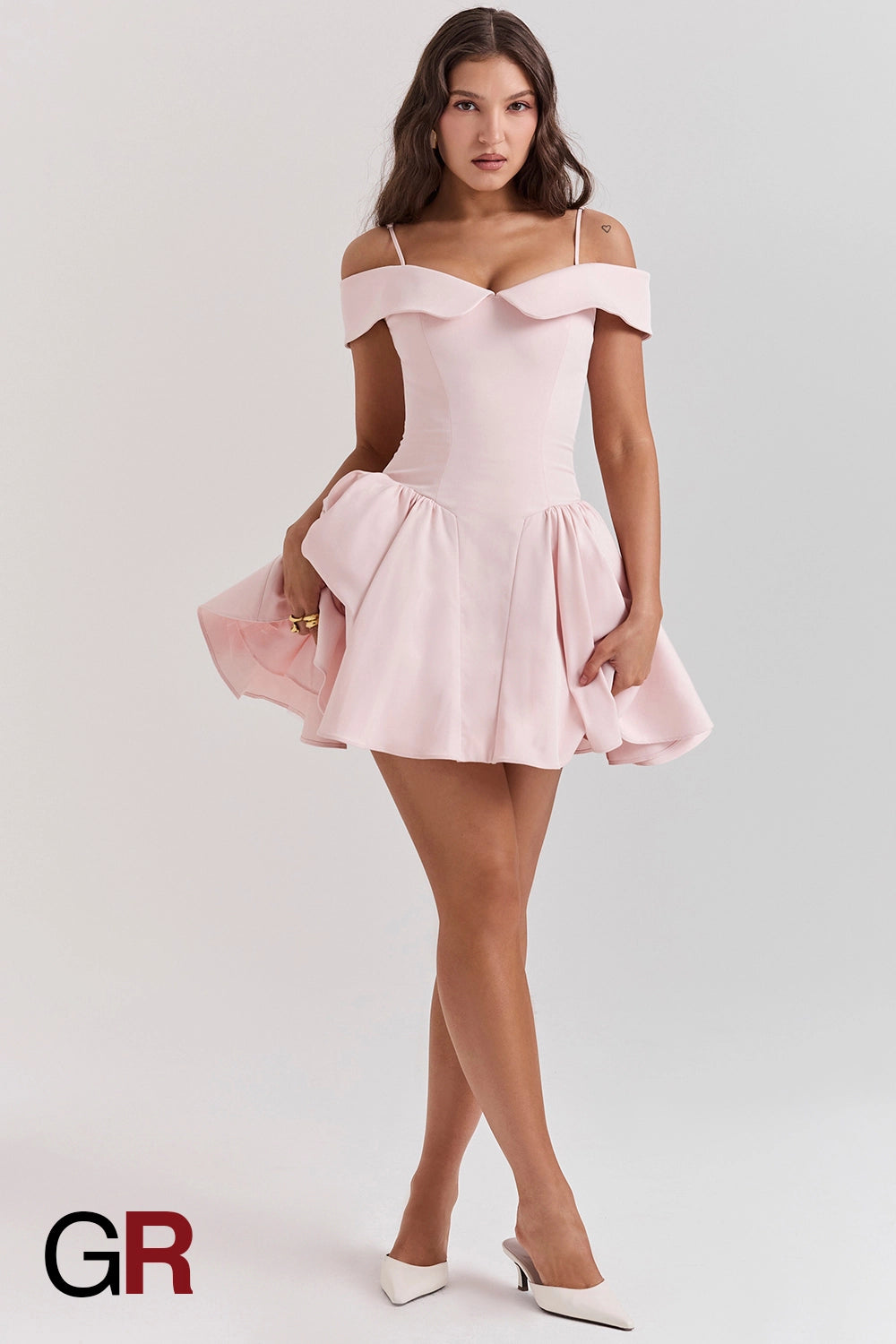 Hot Girl Off-Shoulder Little Pink Dress - GlamoROZ