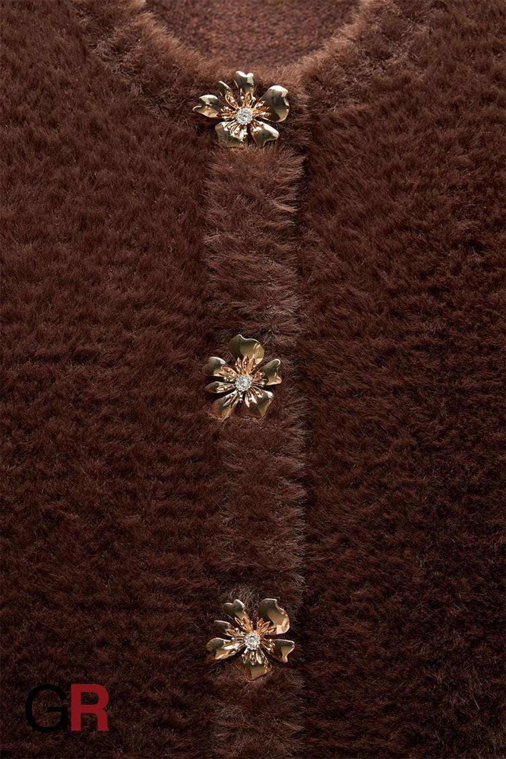 Luxe Faux Fur Trimmed Knitted Sweater - GlamoROZ