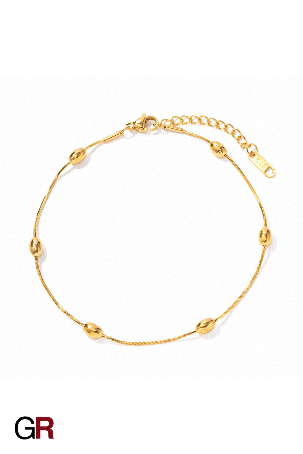 Sol d’Or Minimalist Beaded Anklet