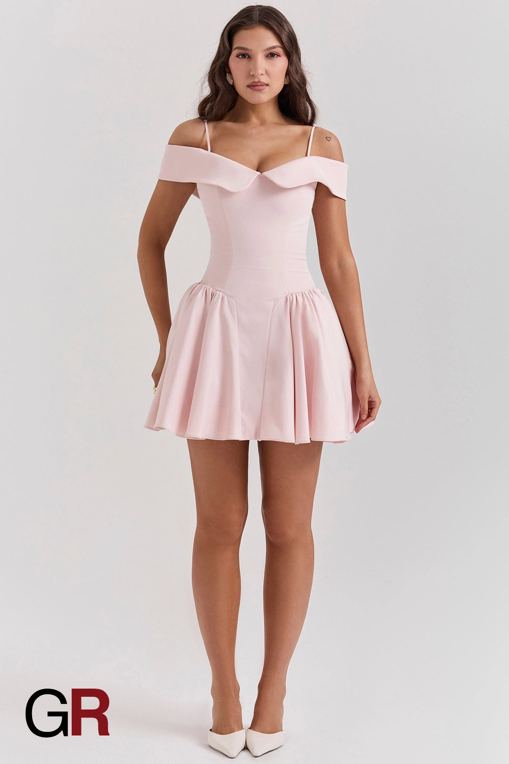 Hot Girl Off-Shoulder Little Pink Dress - GlamoROZ