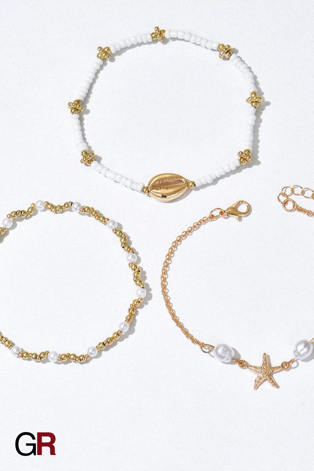 Étoile de Mer Layered Anklet Set