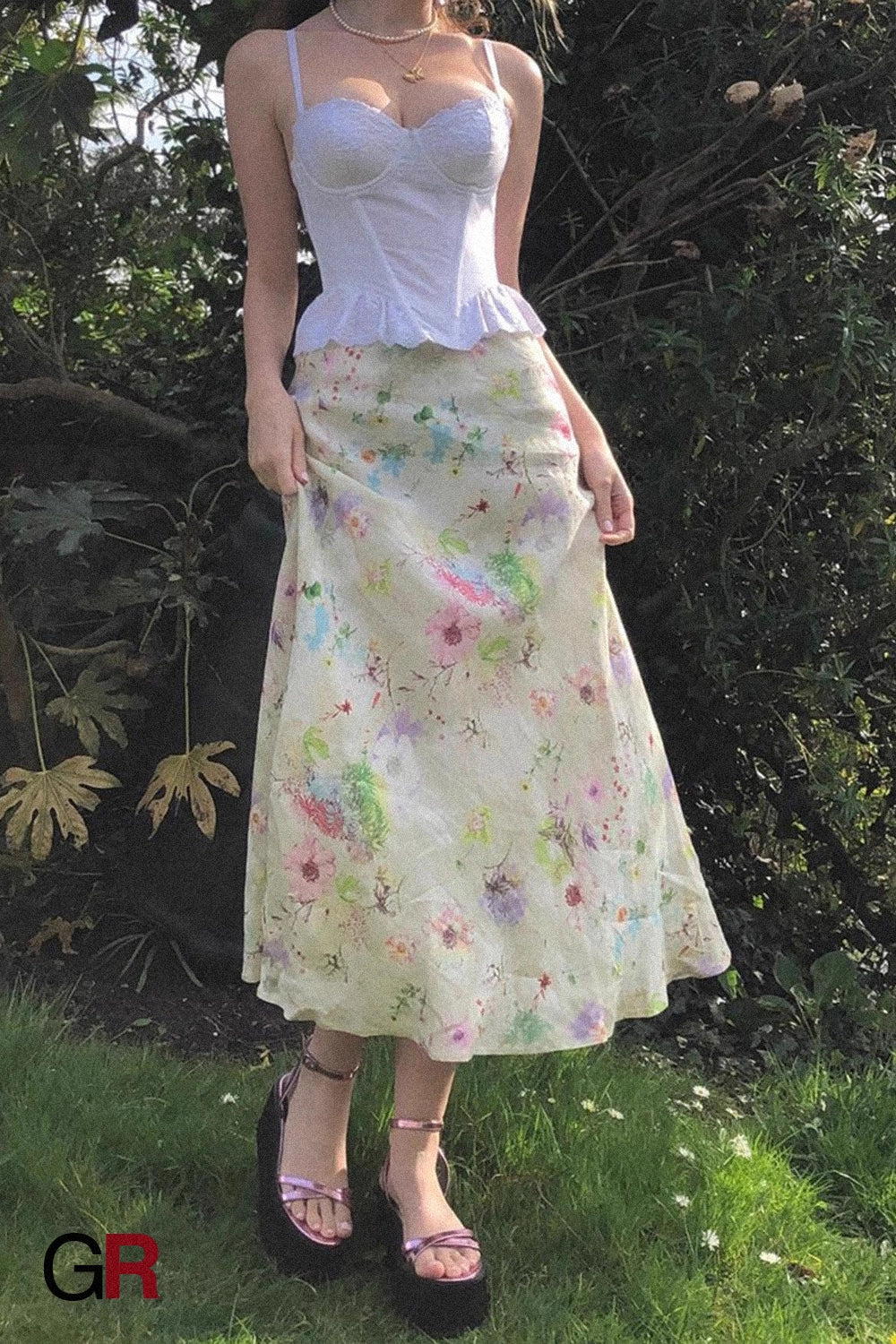 Sweet Girl Waist Slimming Long Fishtail Skirt