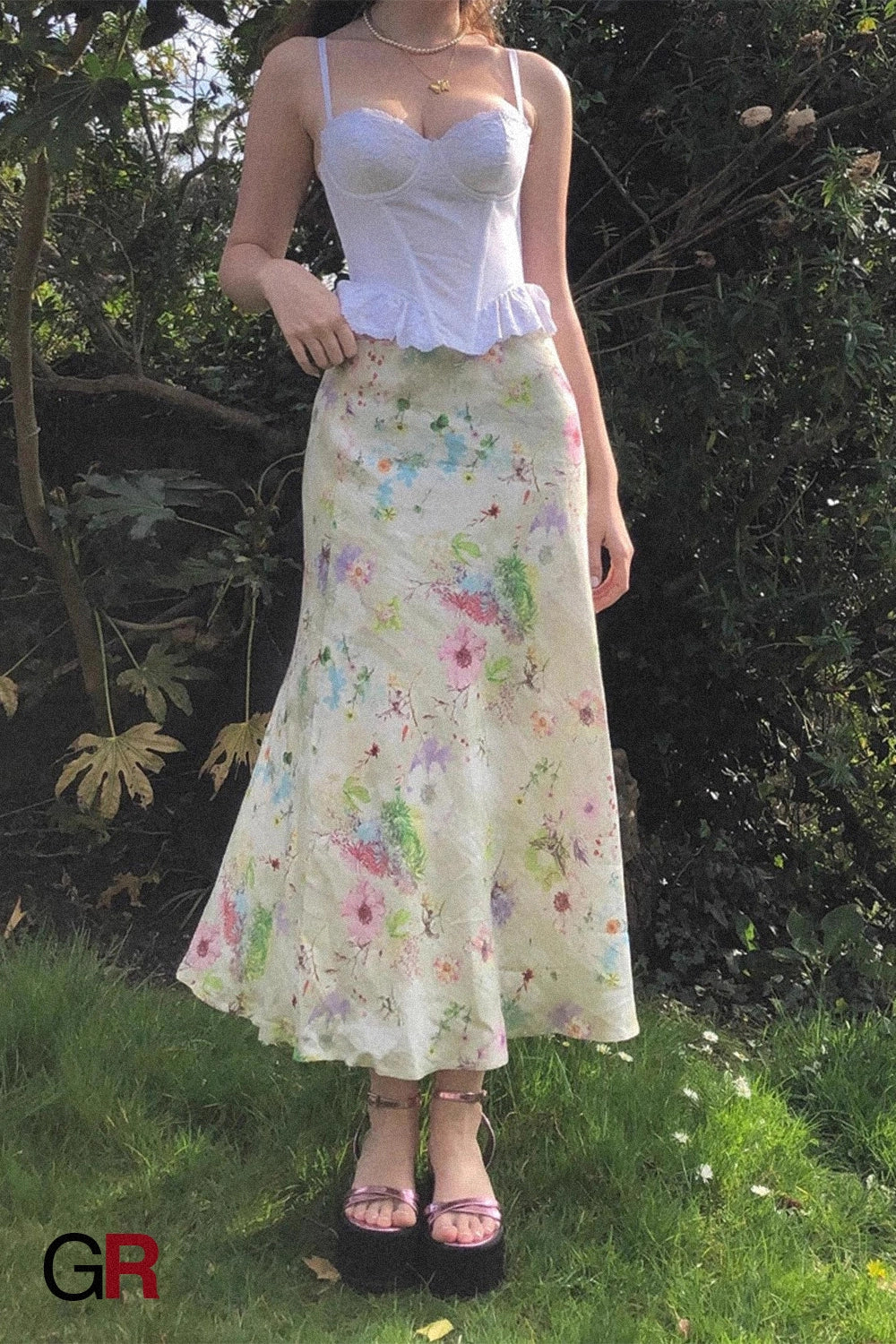 Sweet Girl Waist Slimming Long Fishtail Skirt
