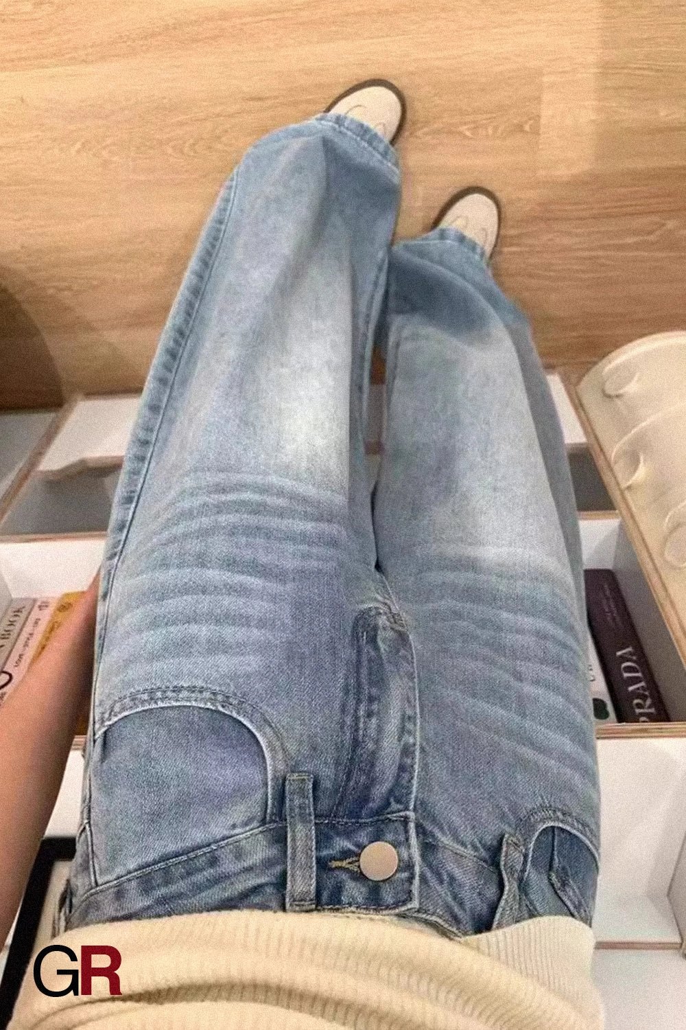 Women's Wide-leg Jeans High Waist Loose And Slimming