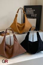 Pu Fabric Portable Shoulder Bag Versatile Simple Messenger Bag