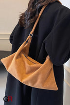 Pu Fabric Portable Shoulder Bag Versatile Simple Messenger Bag