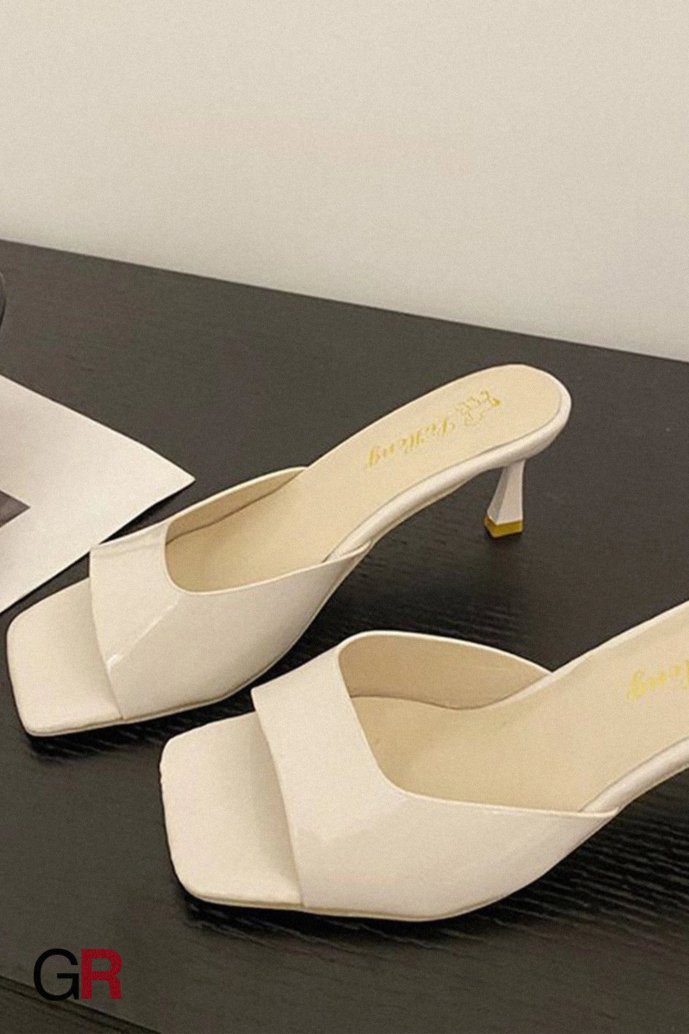 All-matching Stiletto Patent Leather High Heel Slippers
