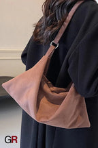 Pu Fabric Portable Shoulder Bag Versatile Simple Messenger Bag