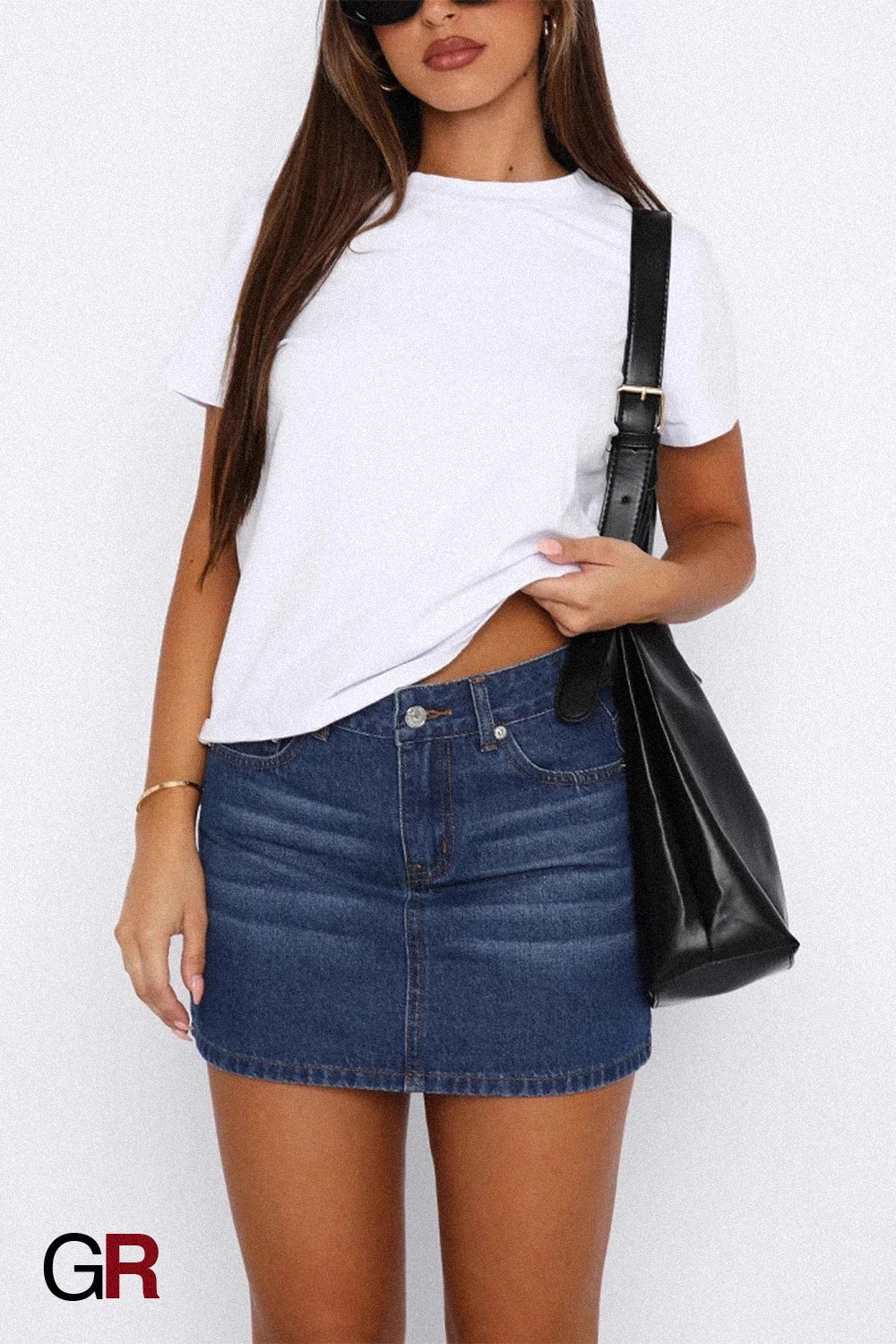 Retro Casual Slim Stretch Women Denim Skirt