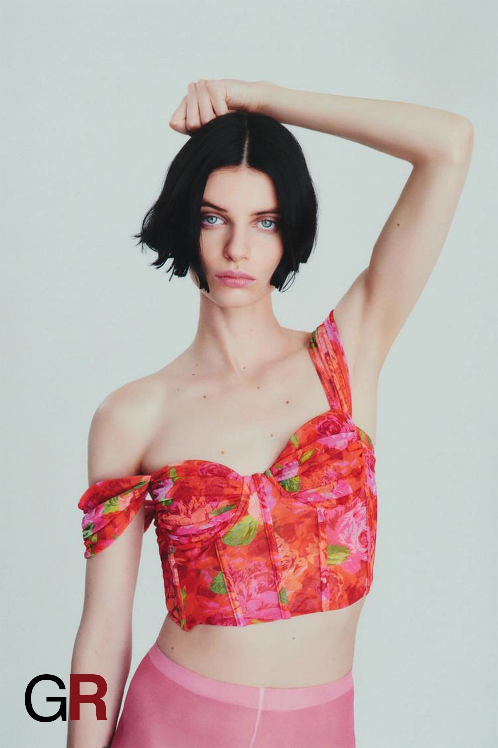 Silk Screen Printed Corset T-Shirt - GlamoROZ