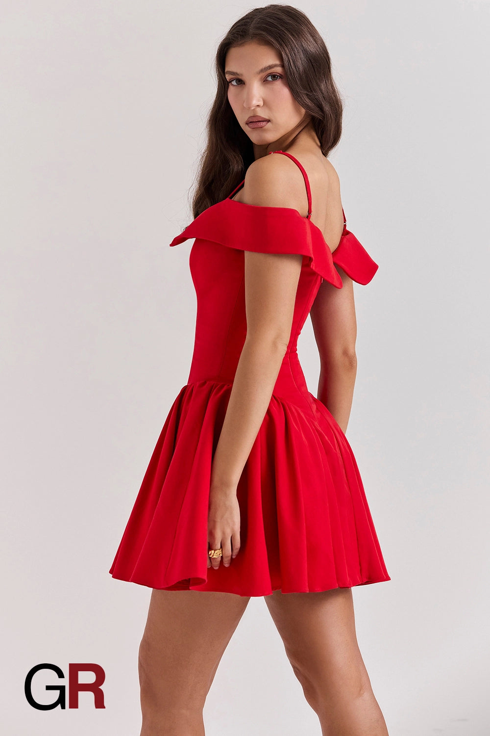 Hot Girl Off-Shoulder Little Red Dress - GlamoROZ