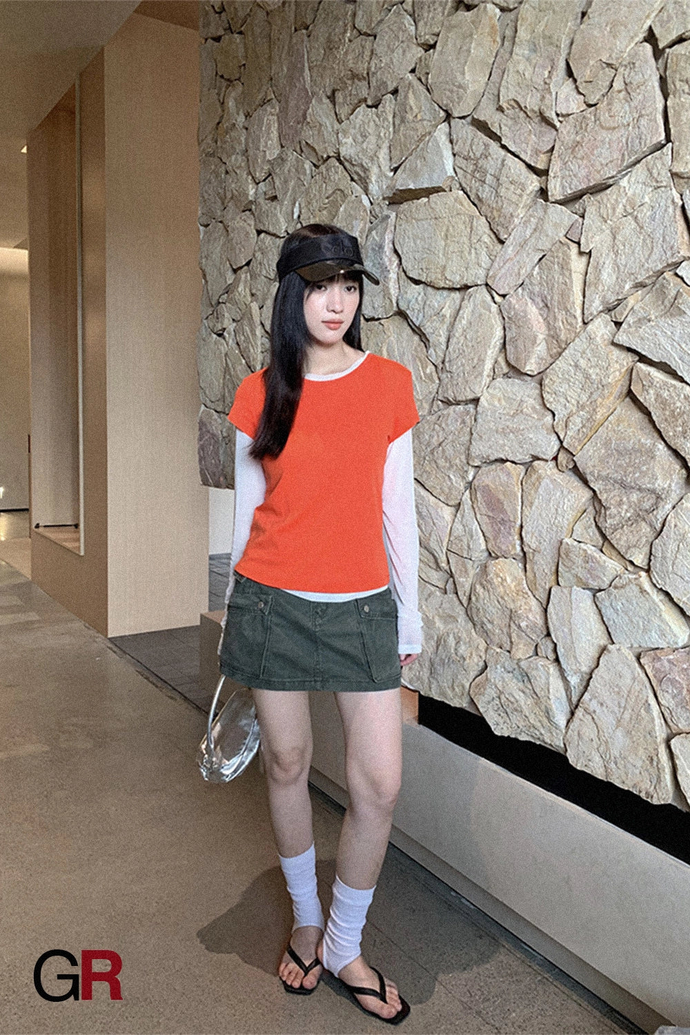 Summer Workwear Low Waist Skirt Women's Pocket Skirt
