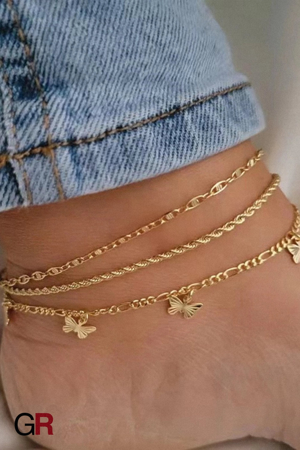 Papillon d’Or Anklet Set