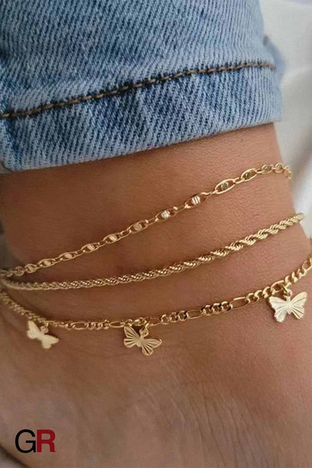 Papillon d’Or Anklet Set
