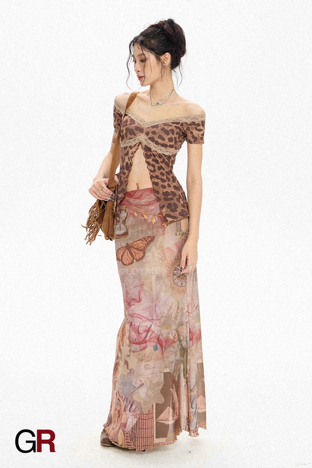 Printing Skirt Women's Summer Fishtail Length Skirt