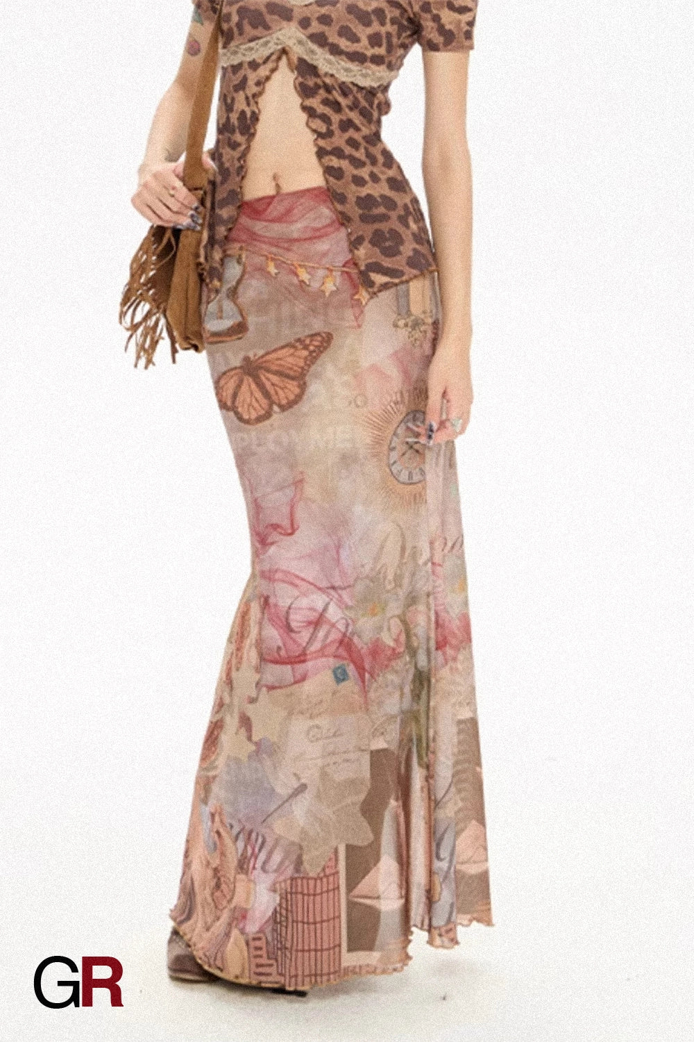 Printing Skirt Women's Summer Fishtail Length Skirt