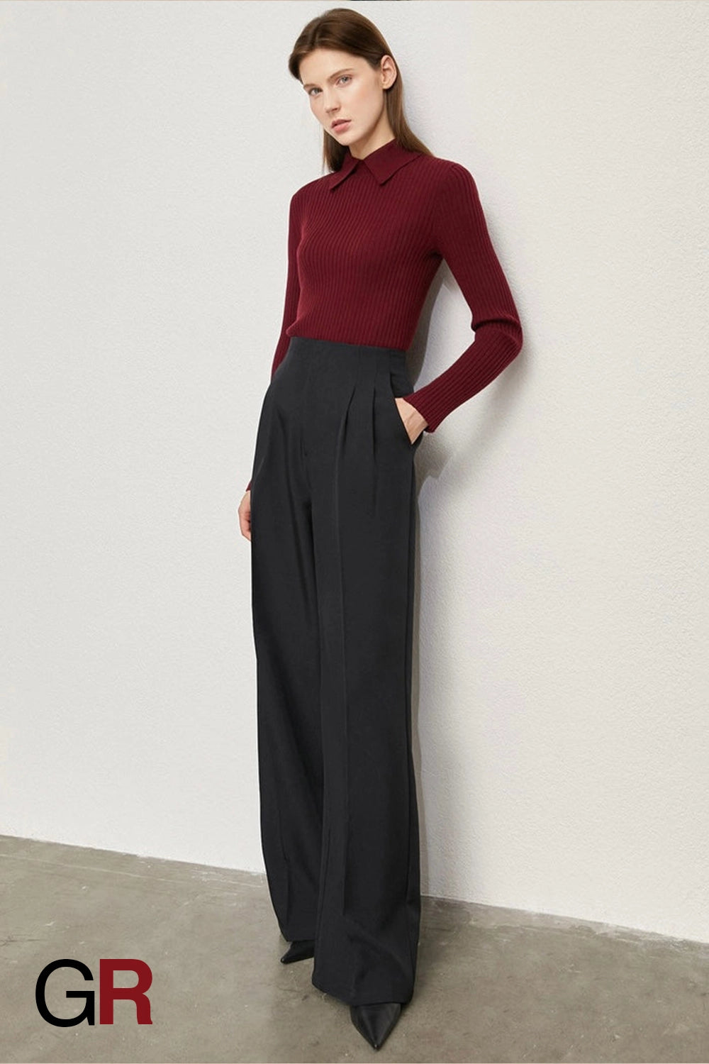 Luxe Retro Cashmere Red Pullover Sweater - GlamoROZ
