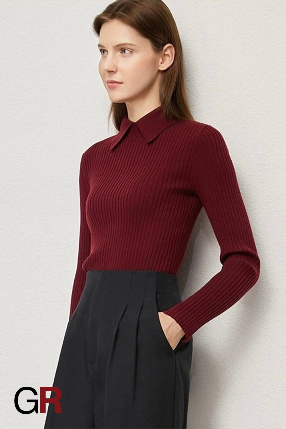 Luxe Retro Cashmere Red Pullover Sweater - GlamoROZ